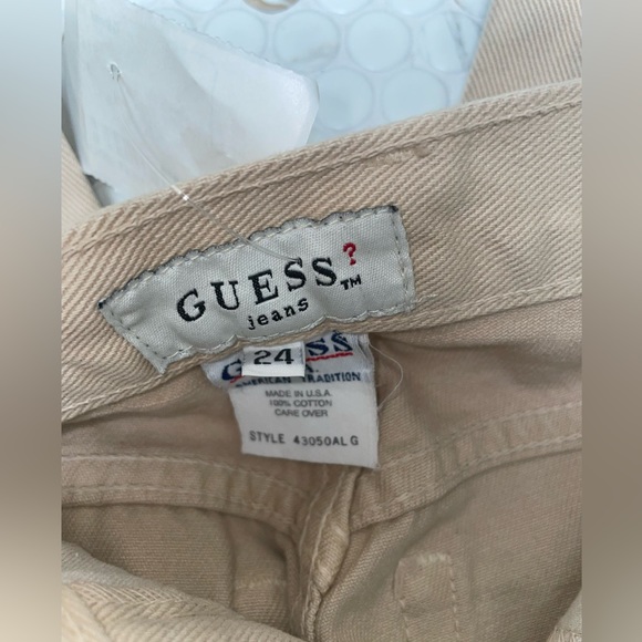 Women’s tan Guess (original fit) Narrow Leg high-waisted jeans size 24 - Picture 5 of 6